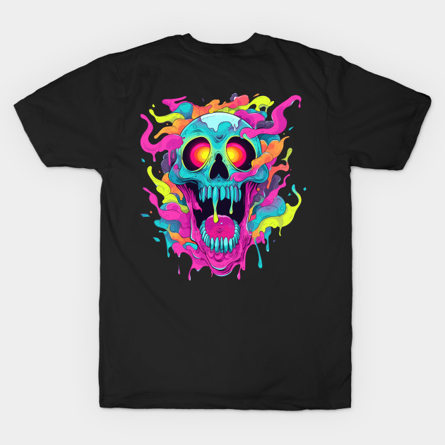 Spooky Colourful skull of halloween by Sara-Design2